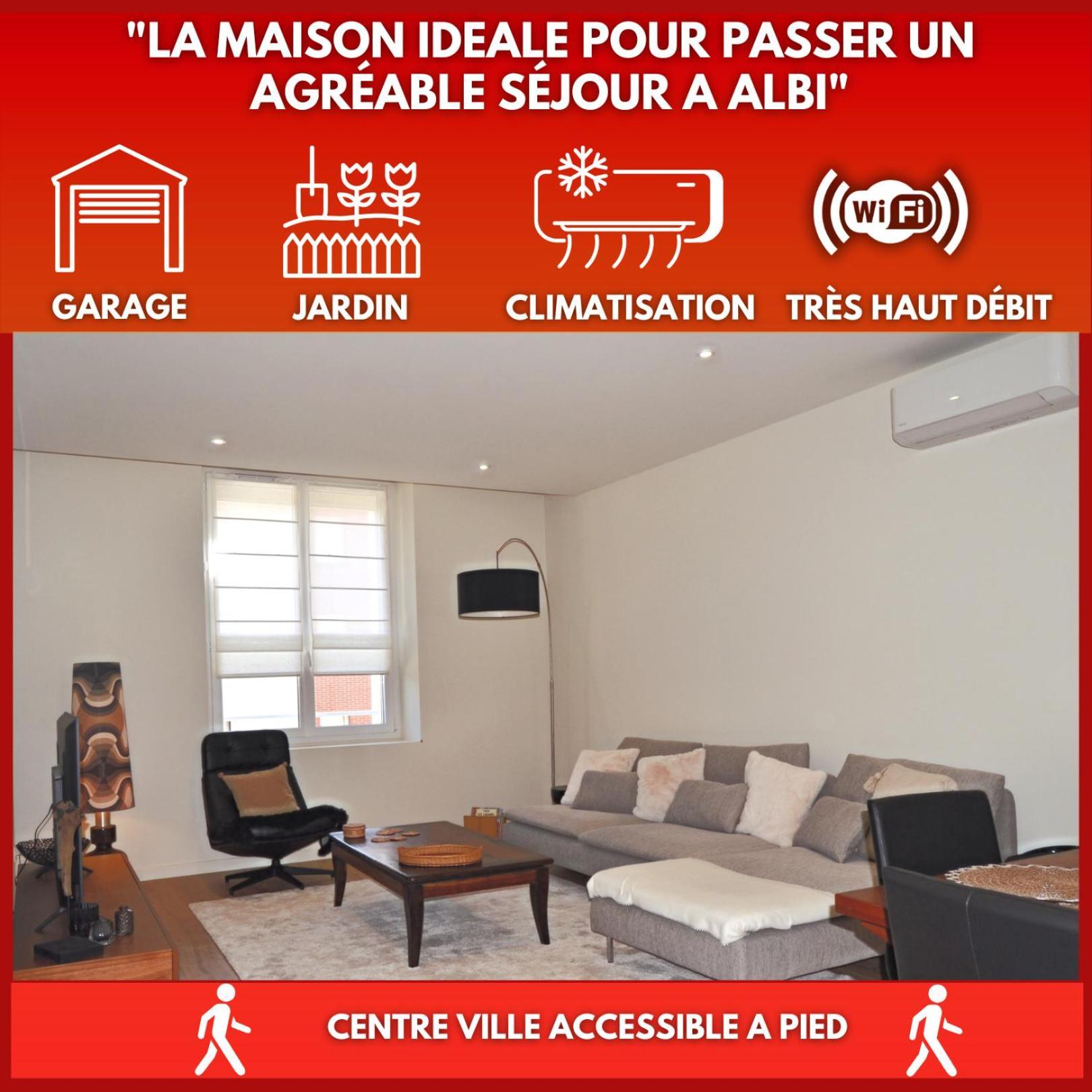 La Pause Du Savoir Albigeois - Garage - Climatisation - Centre Hébergement de vacances Albi